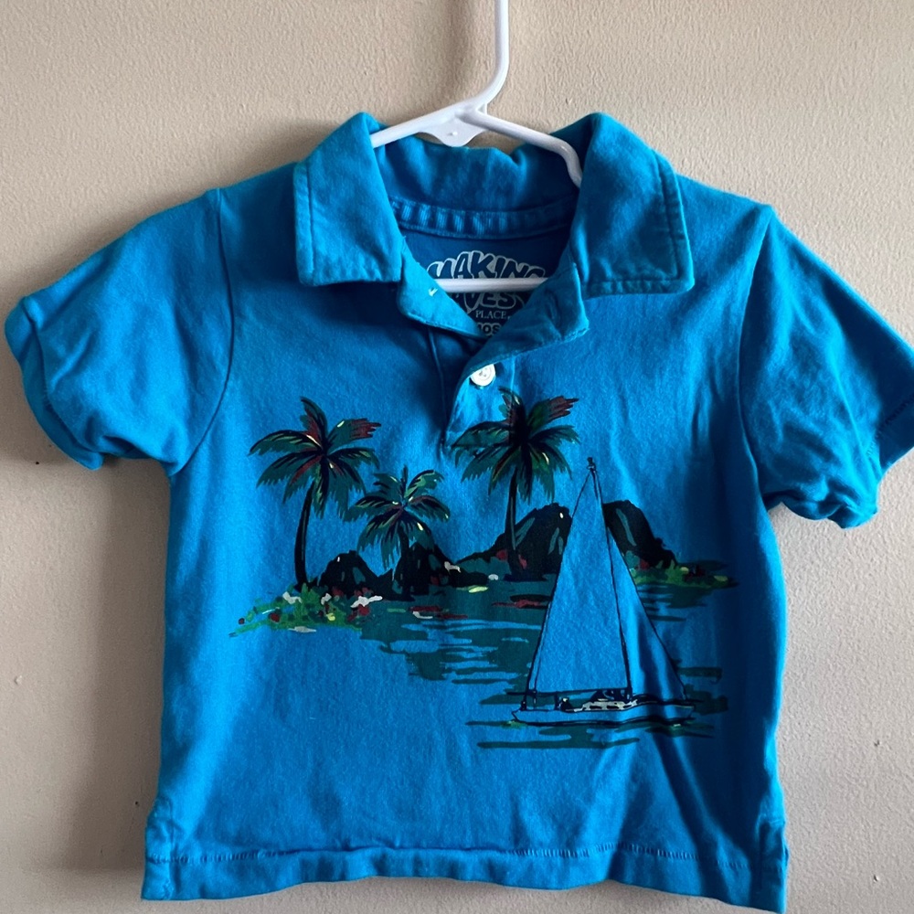 Kids Blue Graphic Shirt